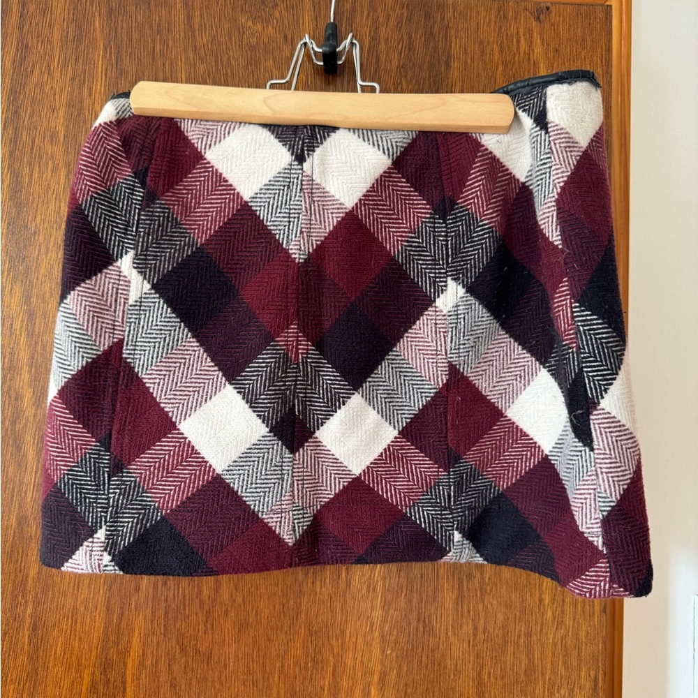 Argyle Wool Miniskirt